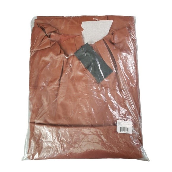 Kendall & Kylie Shired Bust Cup Mini Dress Cognac Faux Leather - NWT - Sz 3x - Picture 15 of 15